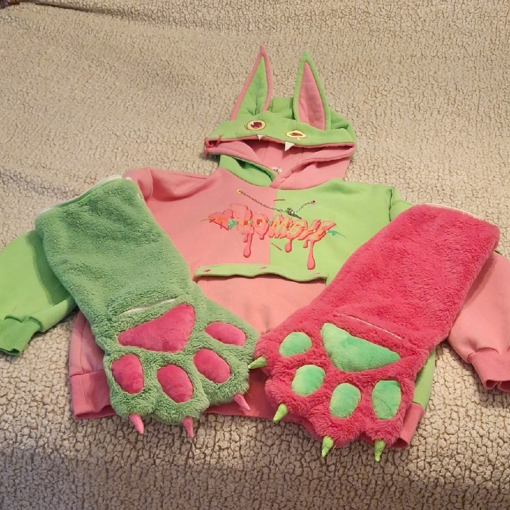 Adults Green and Pink Monster Costume